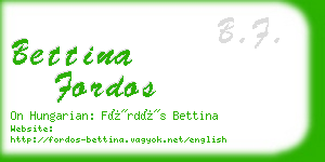 bettina fordos business card